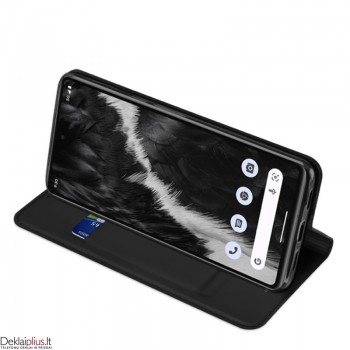 Dux Ducis Skin Pro dirbtinės odos dėklas - juodas (telefonams Google Pixel 7)